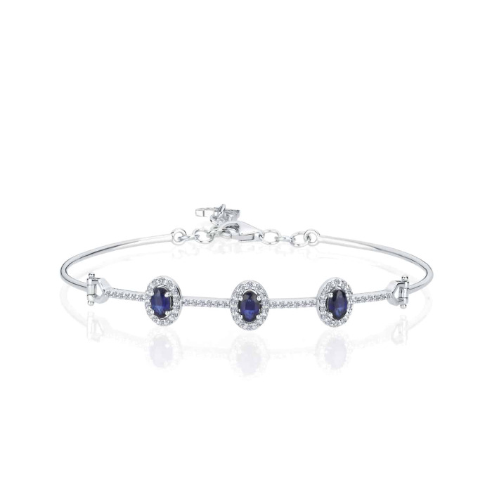 1.23 Karat Safir Pırlanta Bileklik